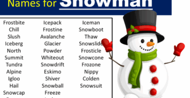 Names for Snowman